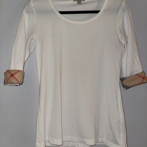 Burberry WOMENS White Top with Cuffs